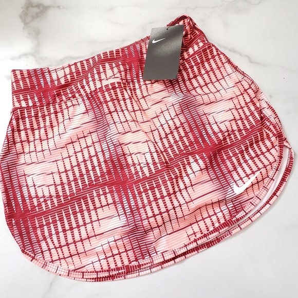 Nike Womens Printed Court Pure Tennis Skirt Skort Size XS Maroon Red - Picture 1 of 5